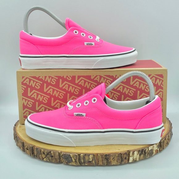 vans era neon pink